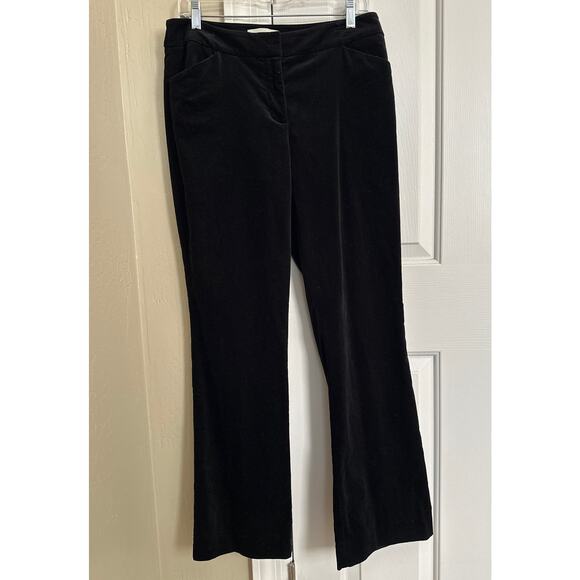 Talbots Black Velvet Signature Pants Trousers 6 - Picture 1 of 7